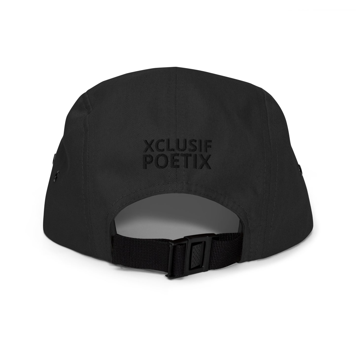 XCLUSIF POETIX BLACK LOGO Five Panel Cap