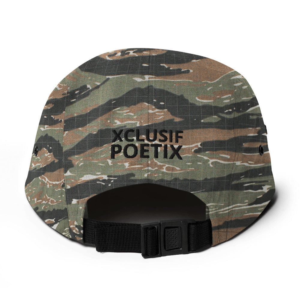 XCLUSIF POETIX BLACK LOGO Five Panel Cap