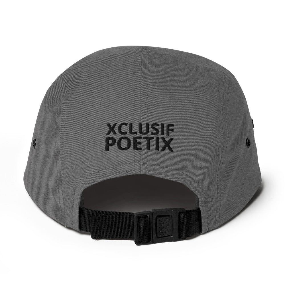 XCLUSIF POETIX BLACK LOGO Five Panel Cap