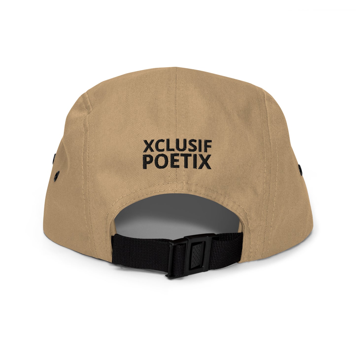 XCLUSIF POETIX BLACK LOGO Five Panel Cap