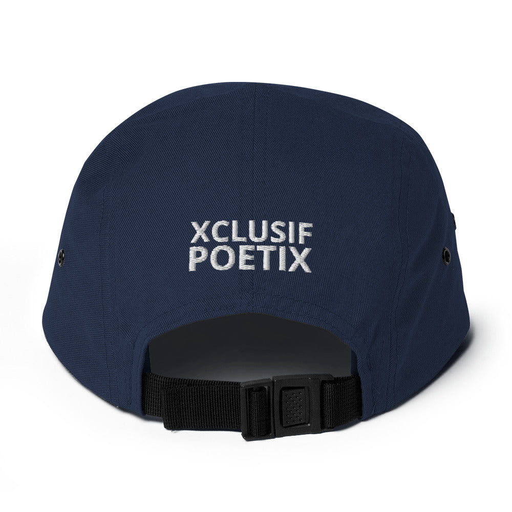 XCLUSIF POETIX WHITE LOGO Five Panel Cap