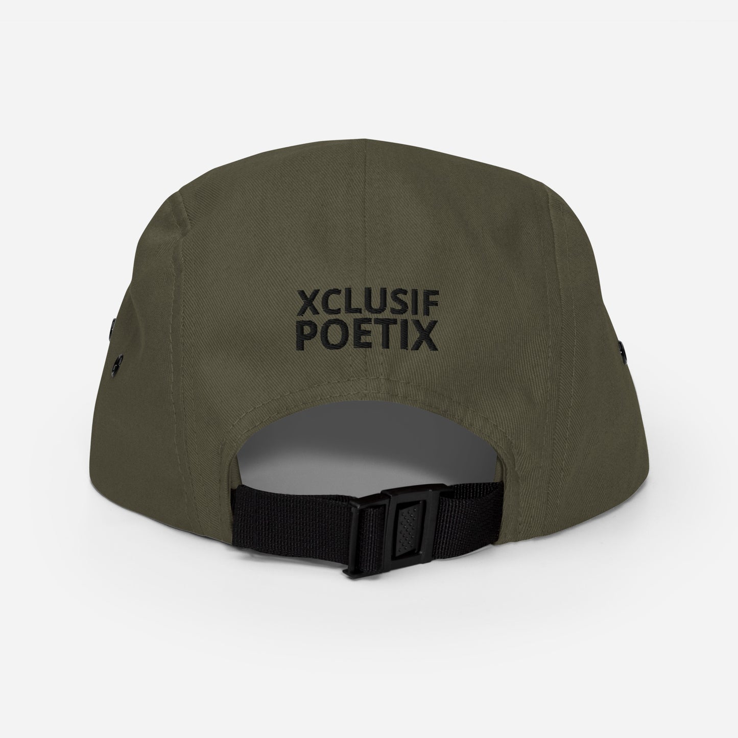 XCLUSIF POETIX BLACK LOGO Five Panel Cap