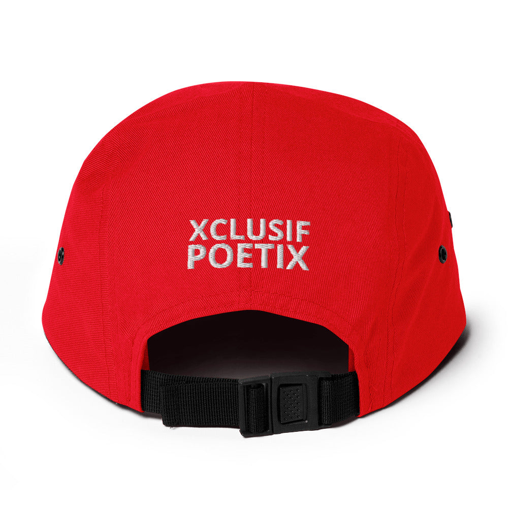 XCLUSIF POETIX WHITE LOGO Five Panel Cap