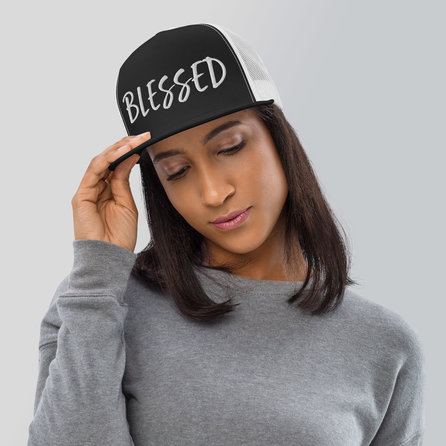 BLESSED BY XCLUSIF POETIX Trucker Cap