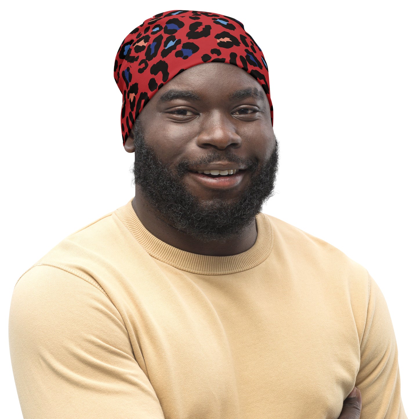 XCLUSIF POETIX RED LEOPARD Beanie