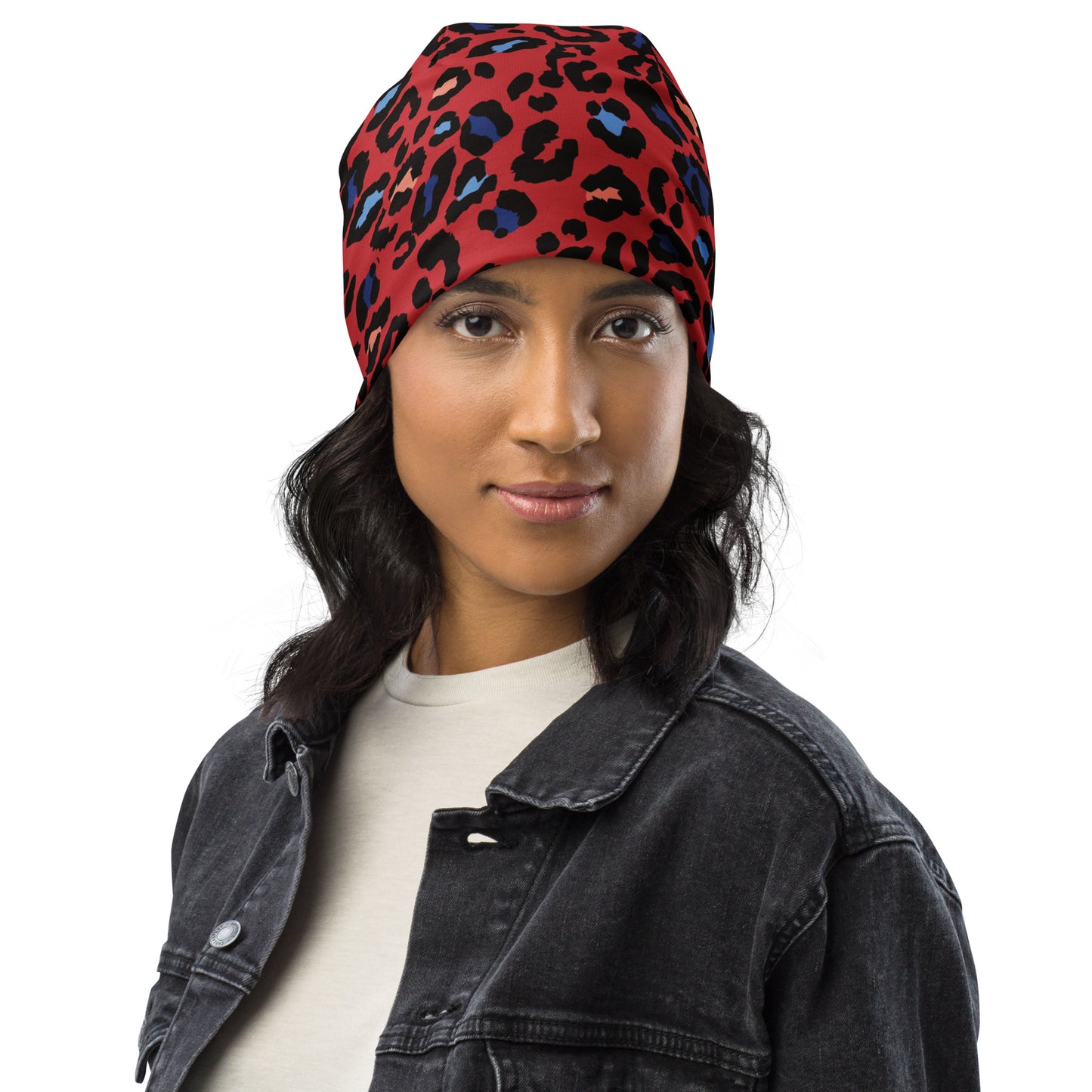 XCLUSIF POETIX RED LEOPARD Beanie