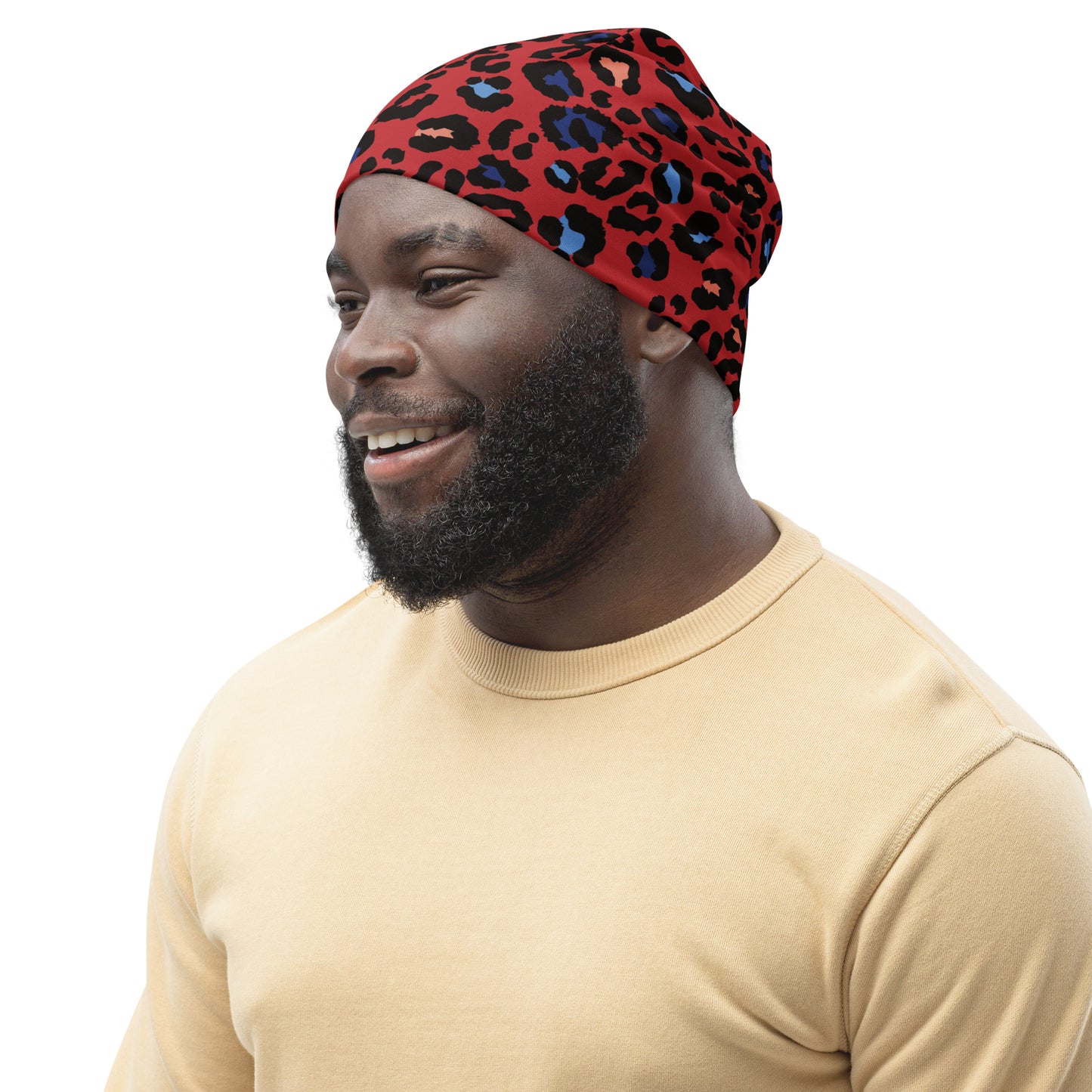 XCLUSIF POETIX RED LEOPARD Beanie