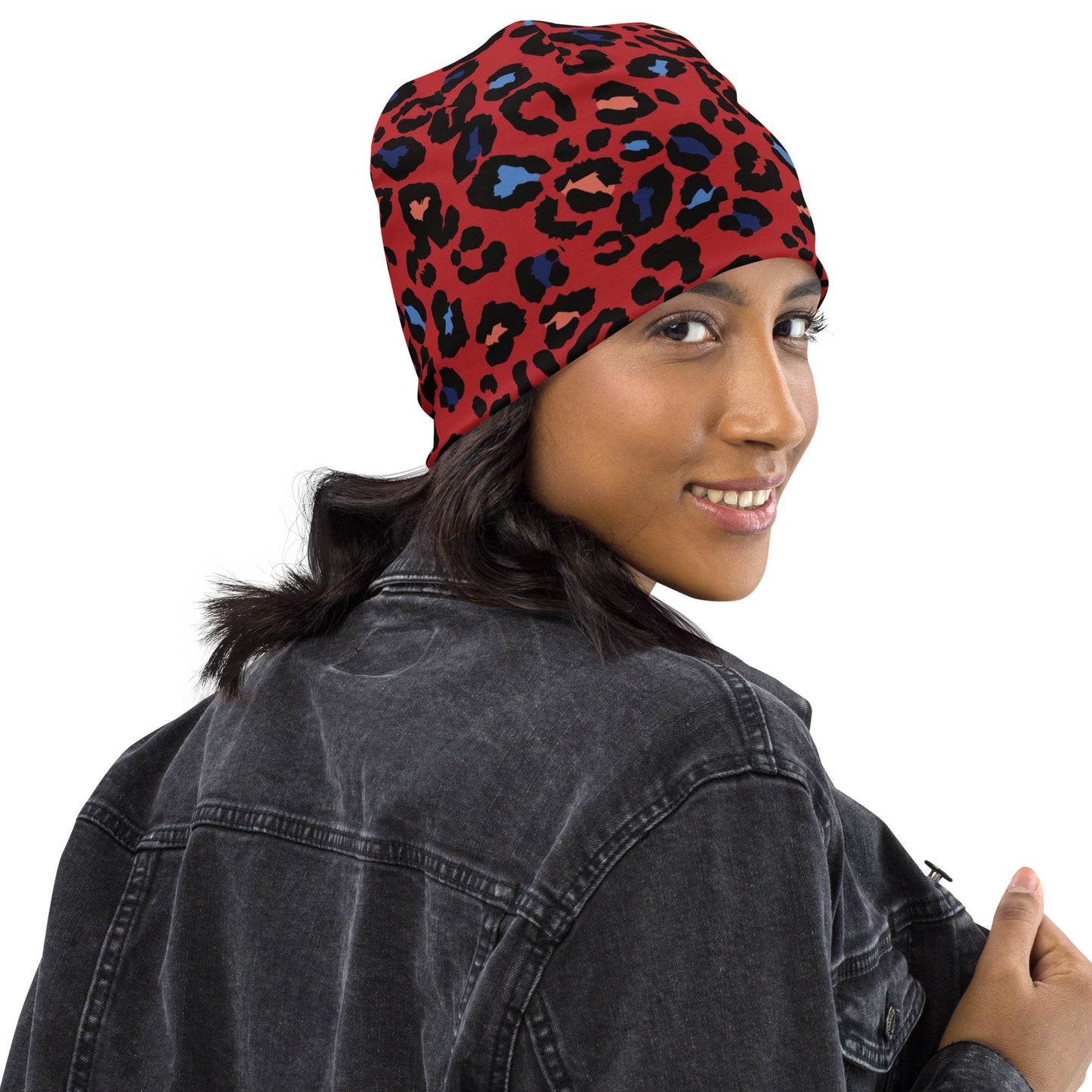 XCLUSIF POETIX RED LEOPARD Beanie