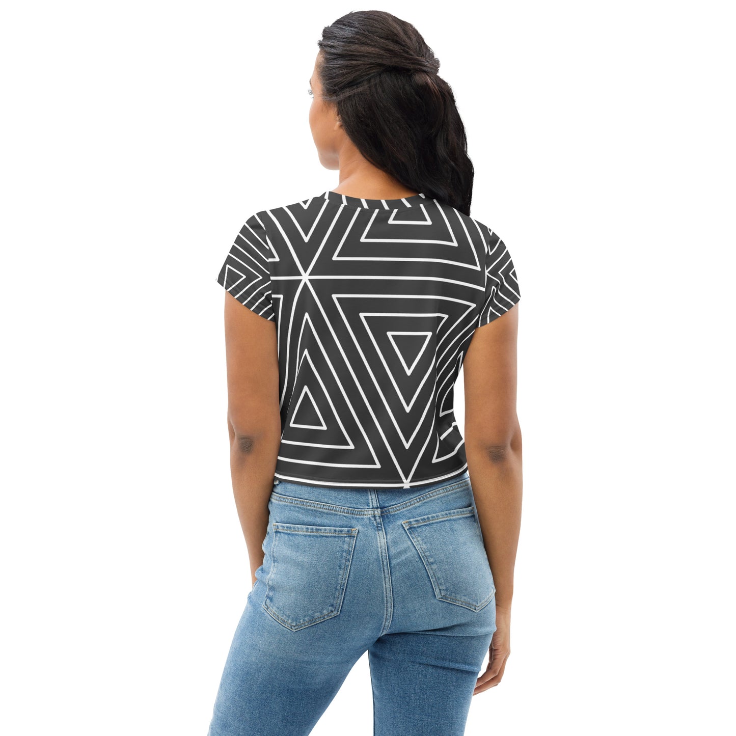 XCLUSIF POETIX BLACK TRIANGLE Women's Crop Tee