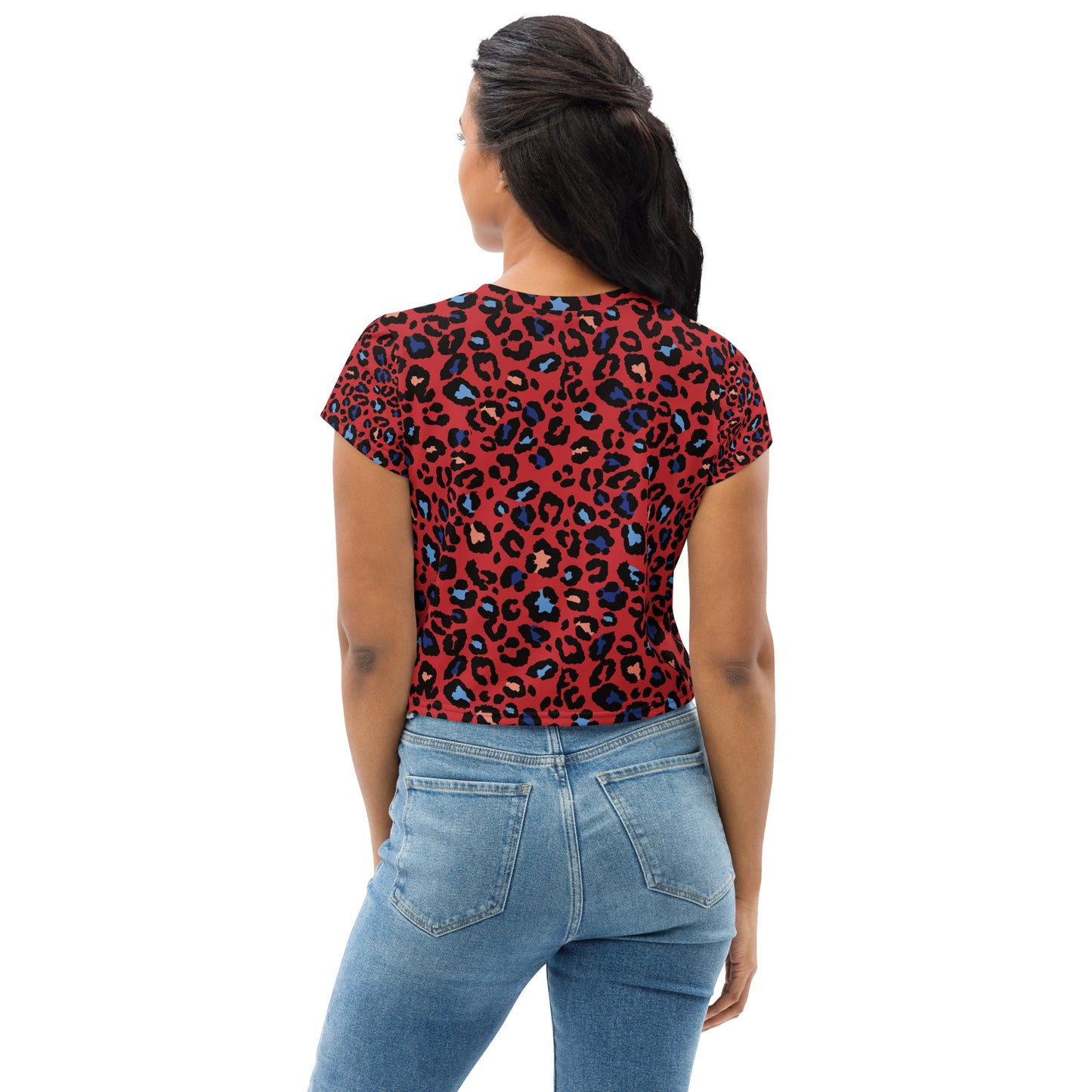 XCLUSIF POETIX RED LEOPARD Crop Tee