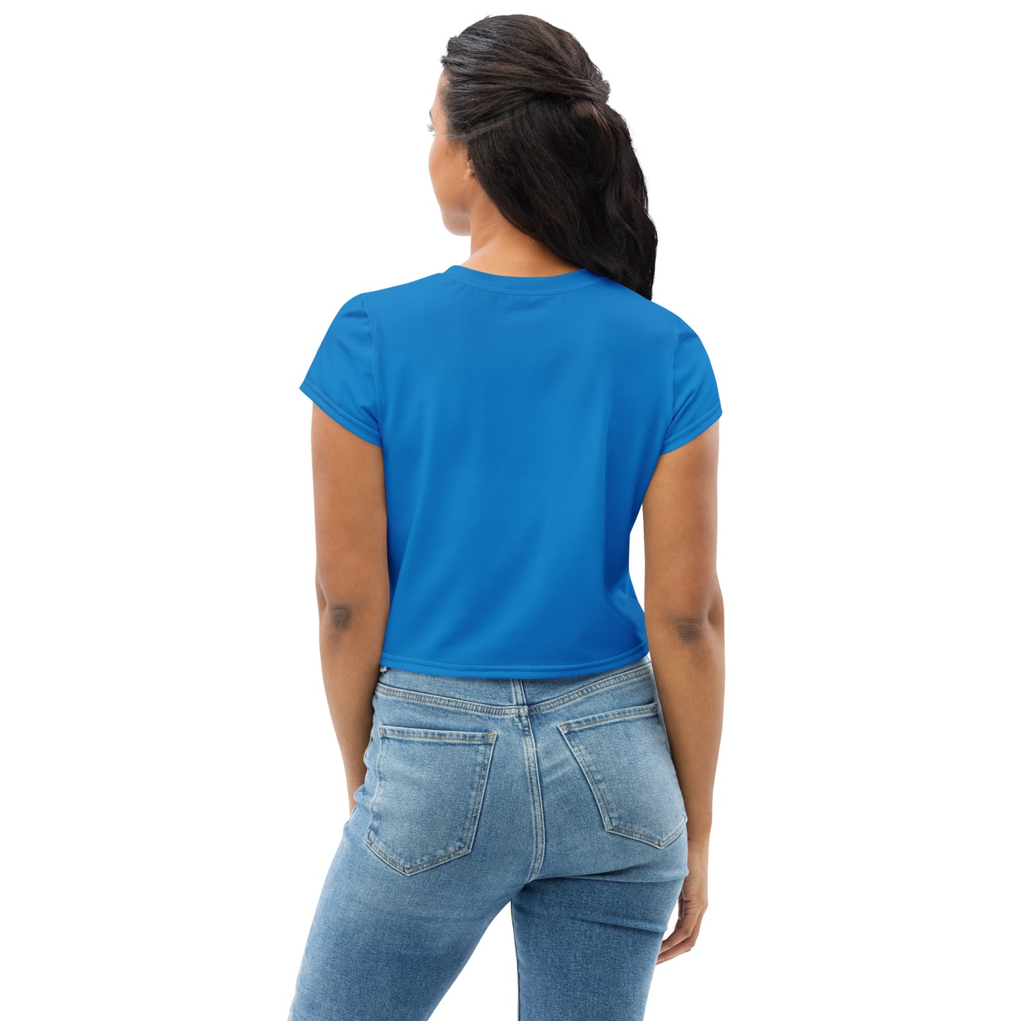 XCLUSIF POETIX BLUE & BLACK Women's Crop Tee