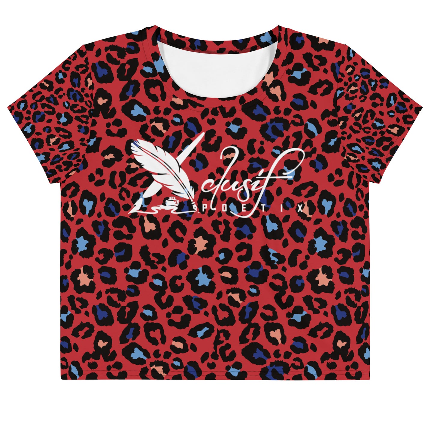 XCLUSIF POETIX RED LEOPARD Crop Tee