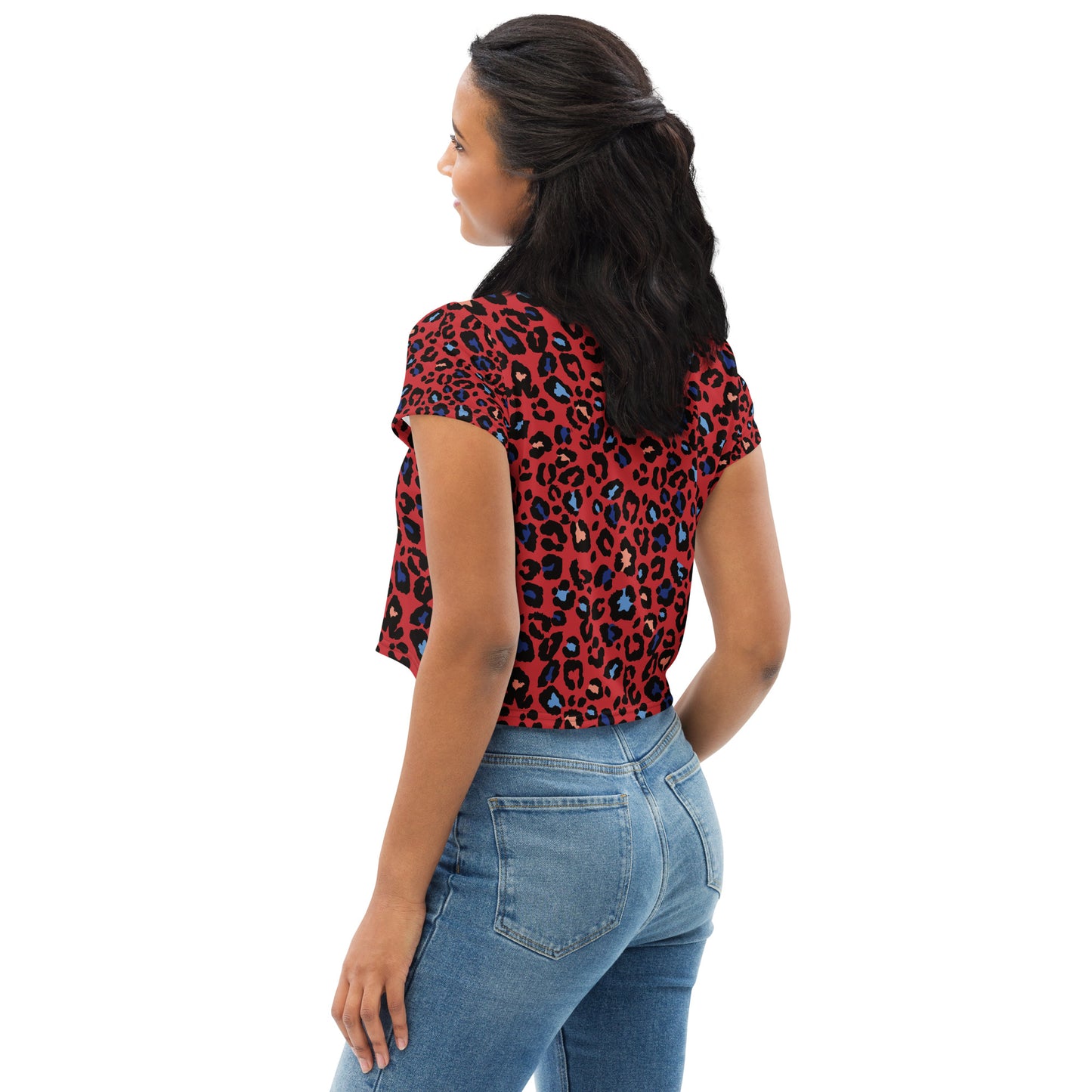 XCLUSIF POETIX RED LEOPARD Crop Tee