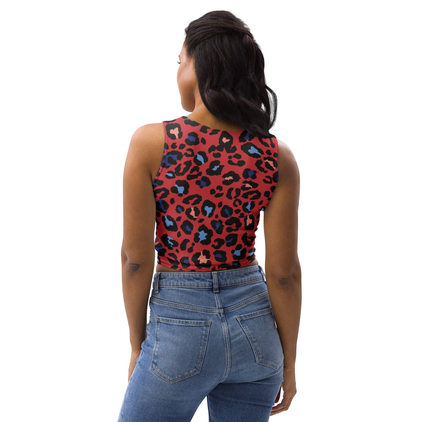 XCLUSIF POETIX RED LEOPARD Women's Crop Top