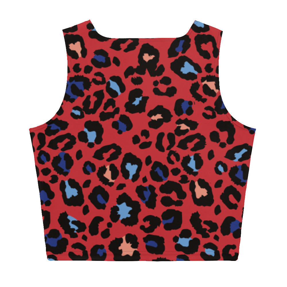 XCLUSIF POETIX RED LEOPARD Women's Crop Top