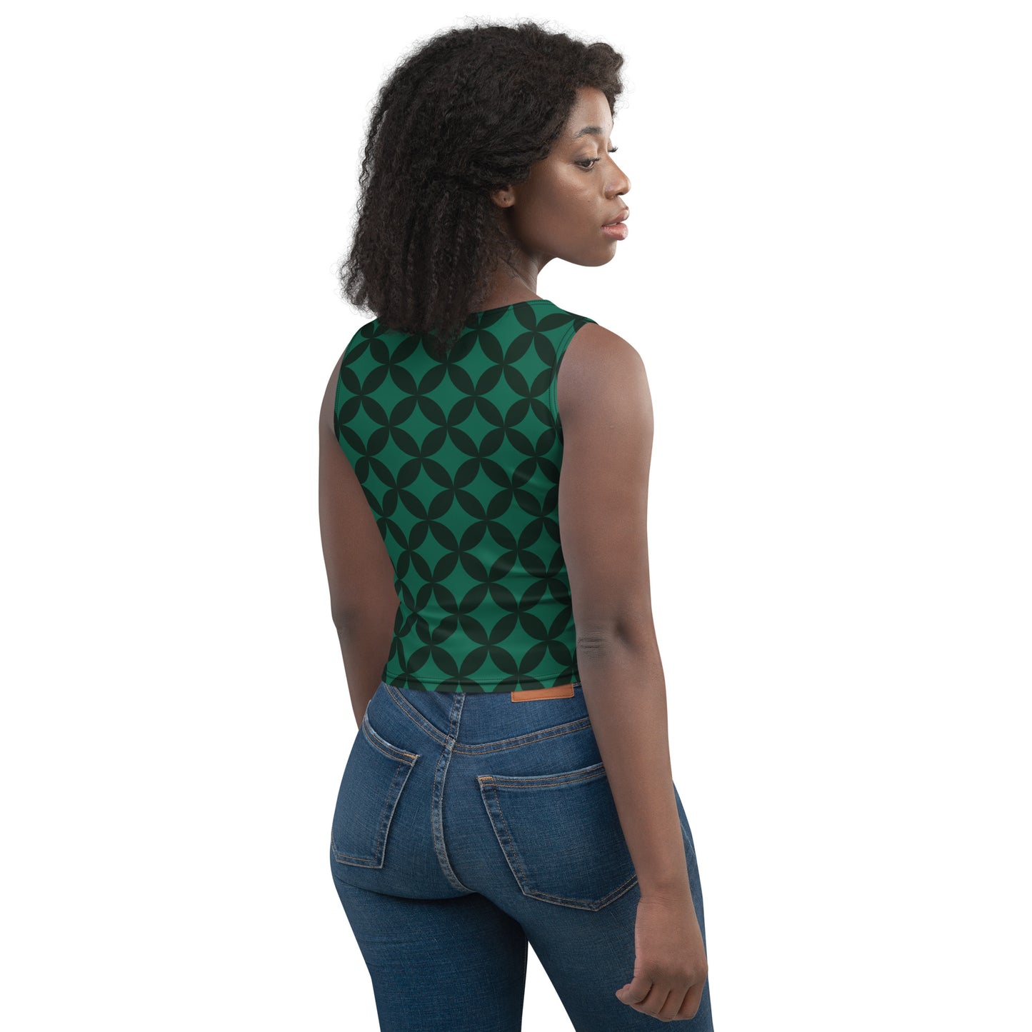 XCLUSIF POETIX LUXURY GREEN Women's Crop Top