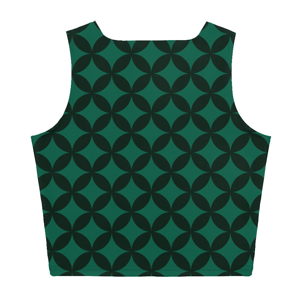 XCLUSIF POETIX LUXURY GREEN Women's Crop Top