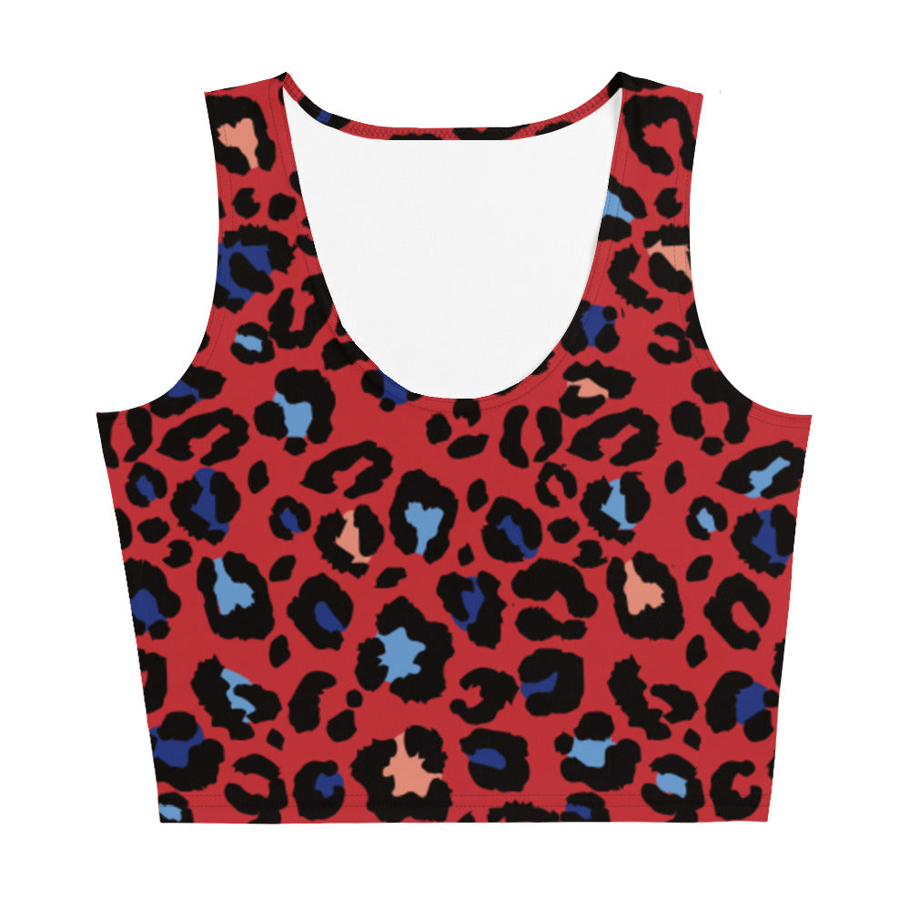 XCLUSIF POETIX RED LEOPARD Women's Crop Top