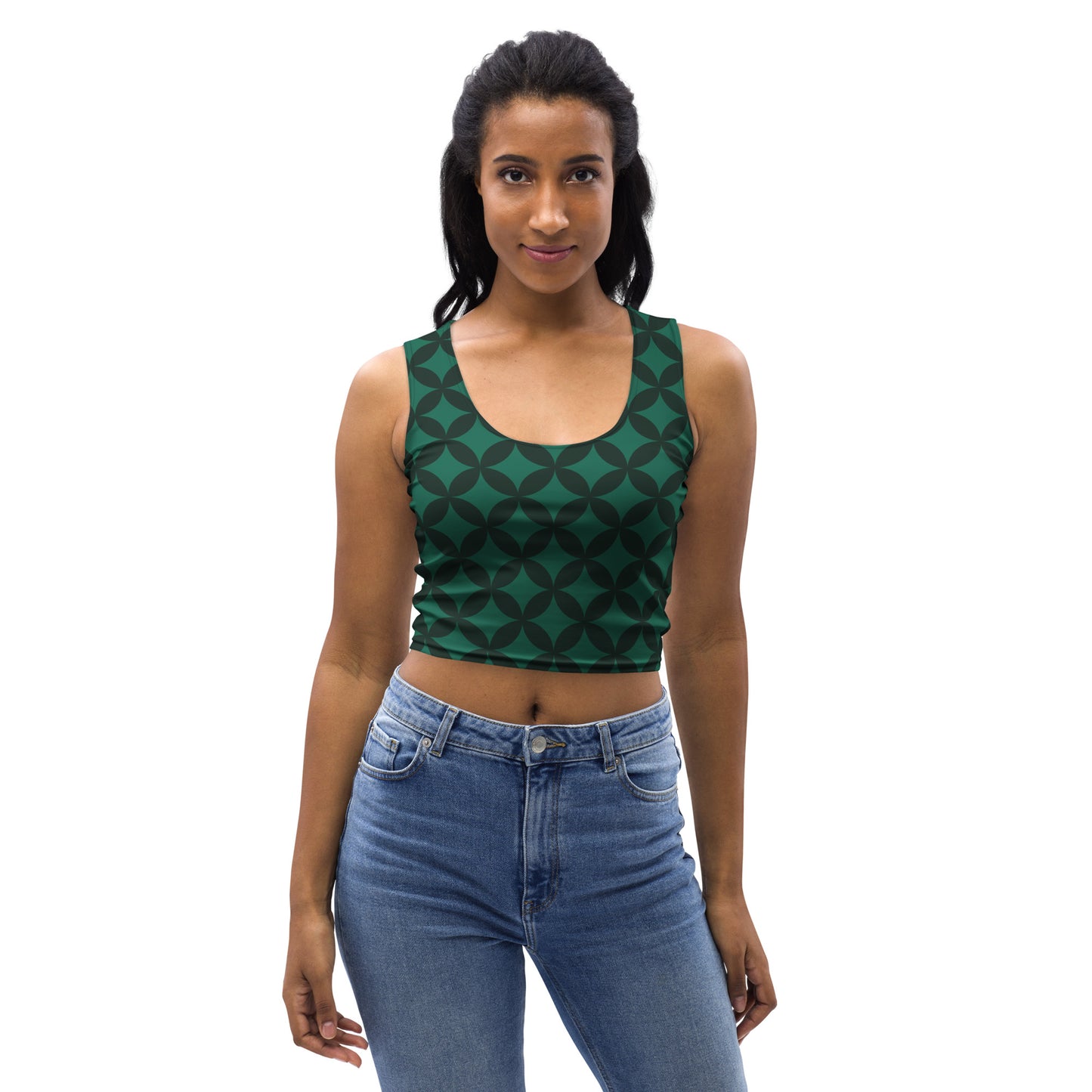 XCLUSIF POETIX LUXURY GREEN Women's Crop Top