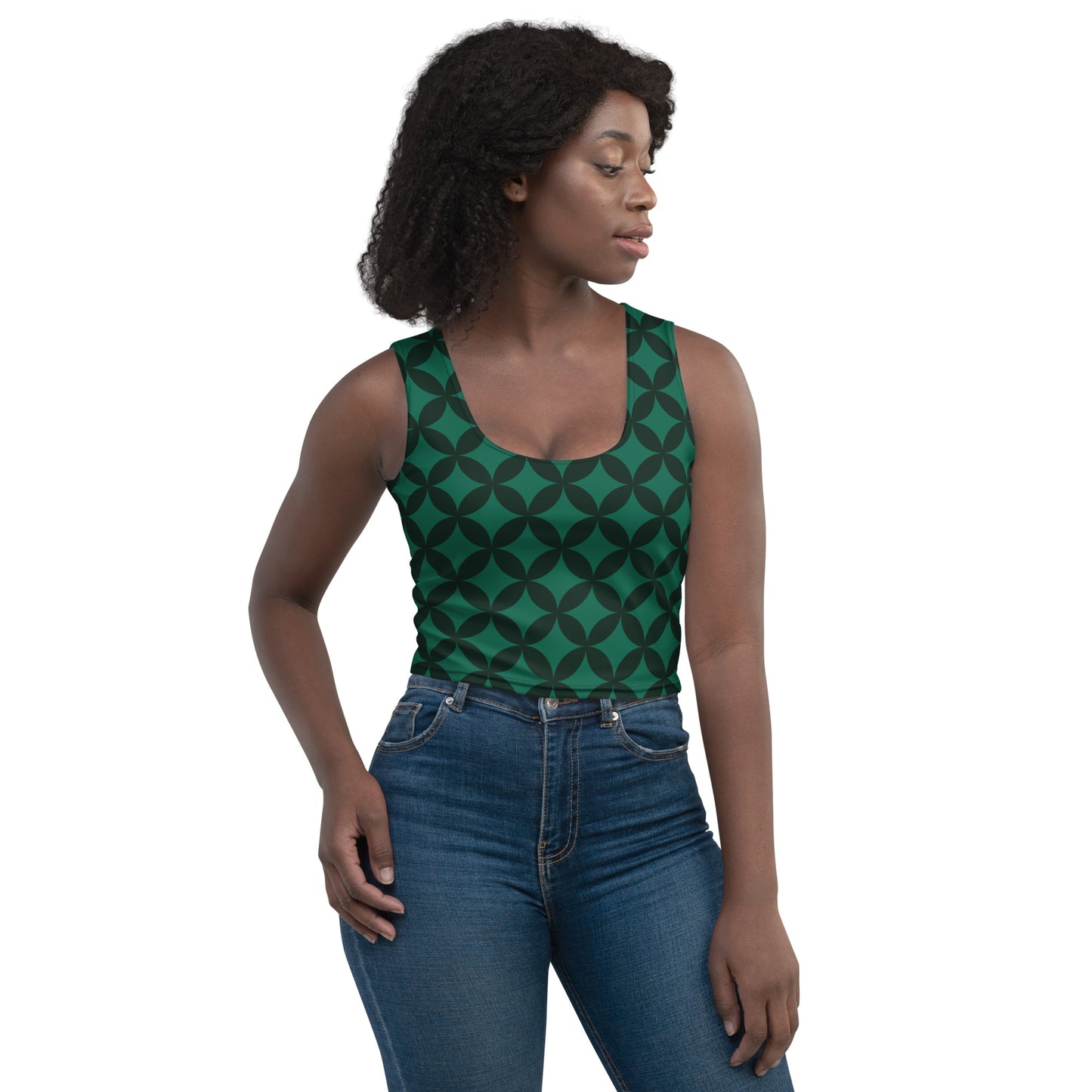 XCLUSIF POETIX LUXURY GREEN Women's Crop Top