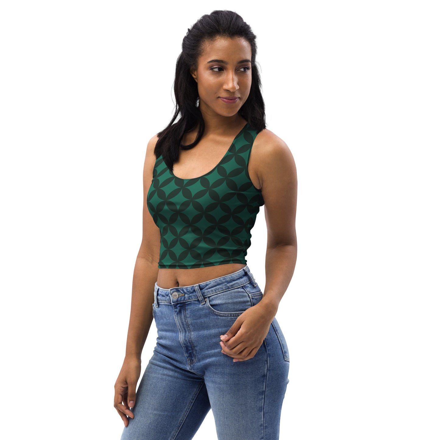 XCLUSIF POETIX LUXURY GREEN Women's Crop Top