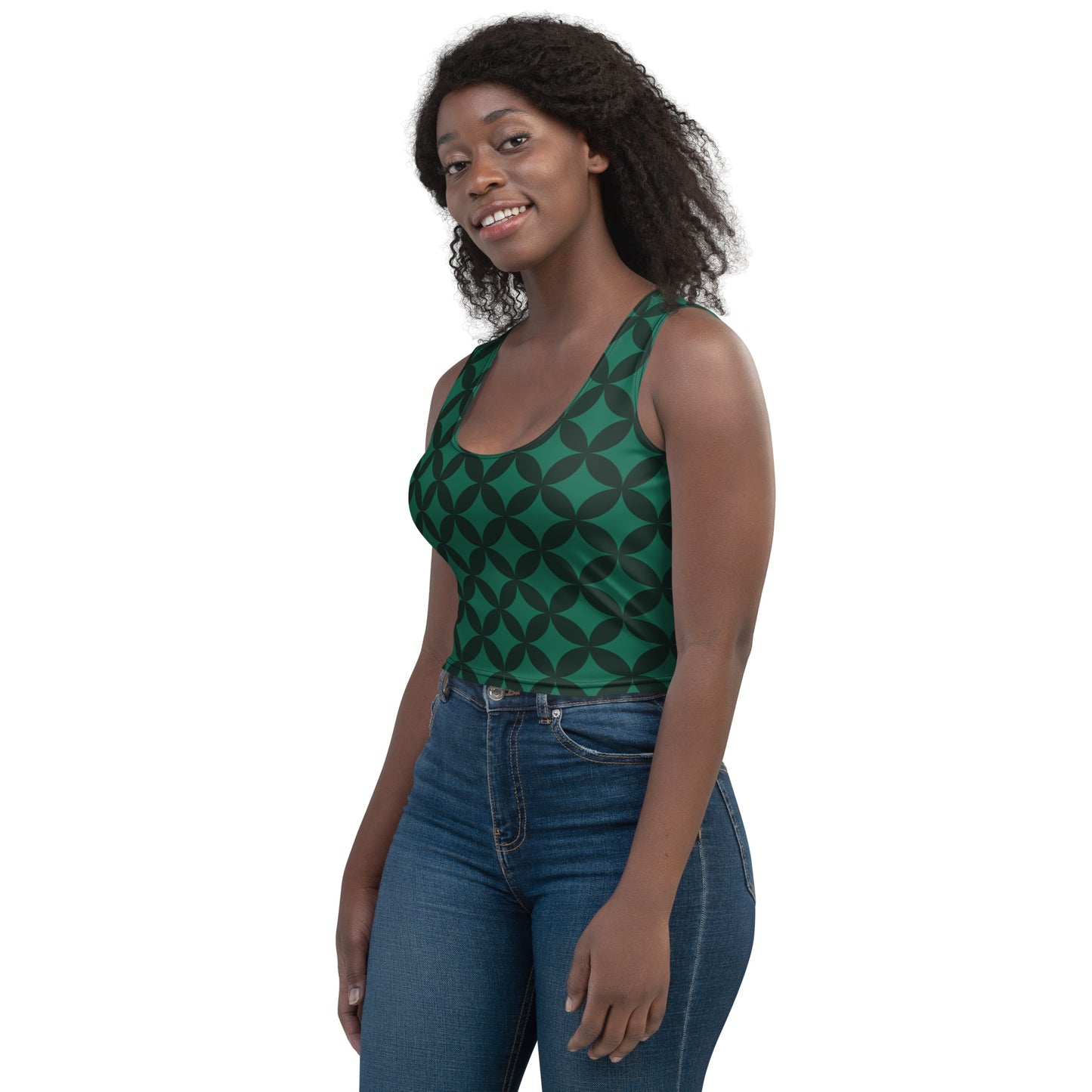 XCLUSIF POETIX LUXURY GREEN Women's Crop Top