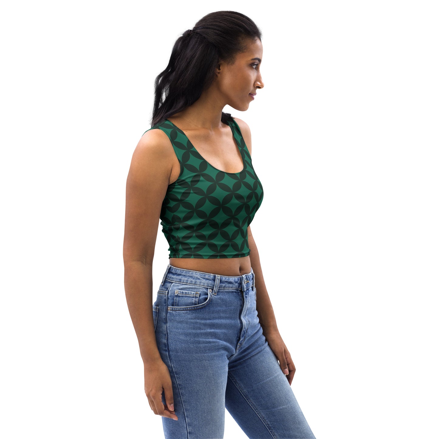 XCLUSIF POETIX LUXURY GREEN Women's Crop Top