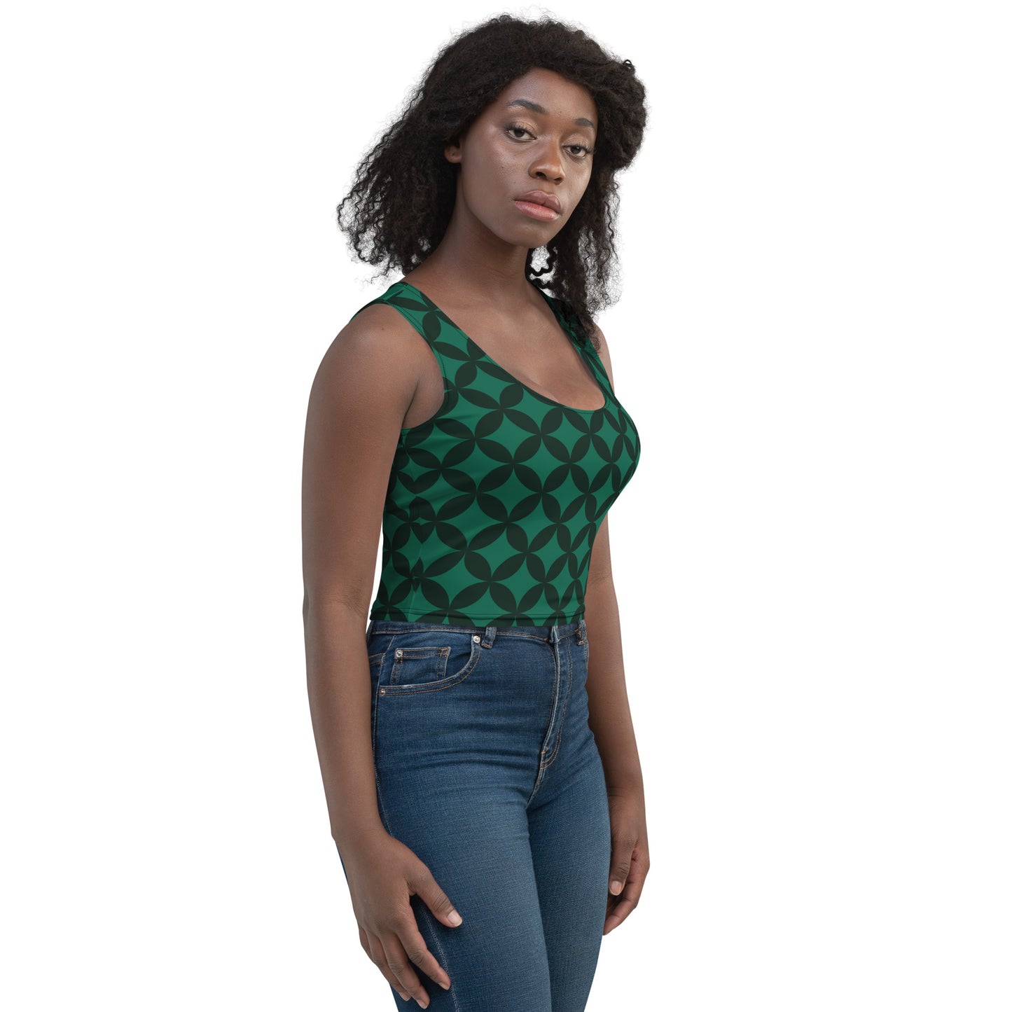 XCLUSIF POETIX LUXURY GREEN Women's Crop Top