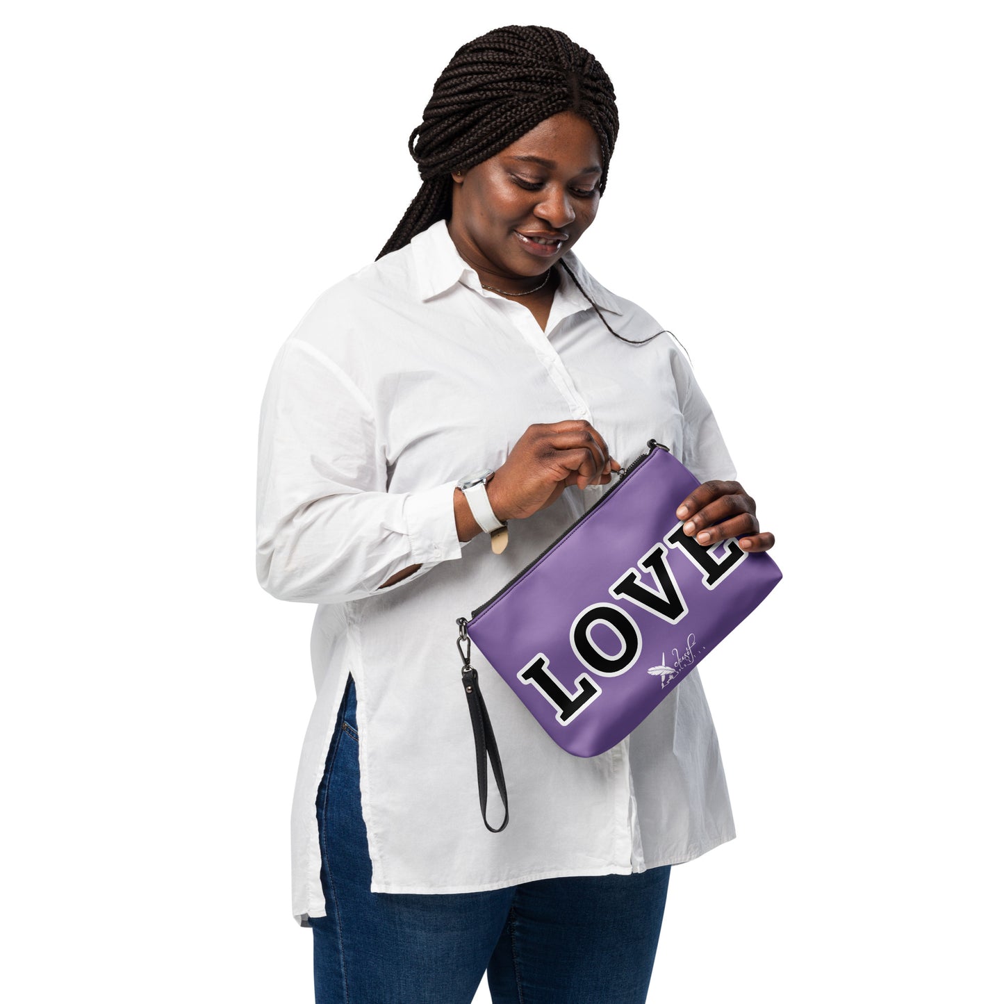 LOVE BY XCLUSIF POETIX PURPLE & BLACK Crossbody bag