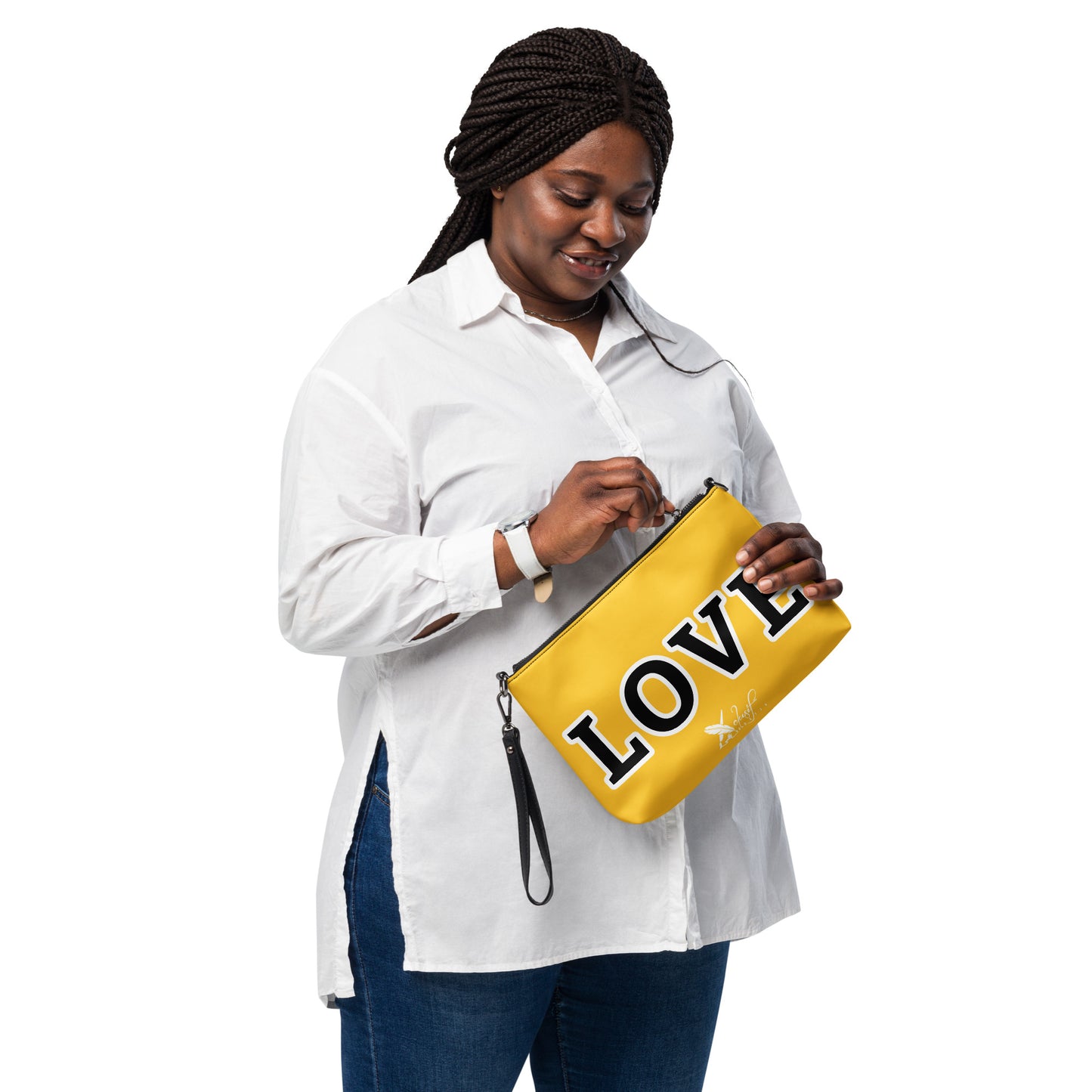 LOVE BY XCLUSIF POETIX YELLOW & BLACK Crossbody bag