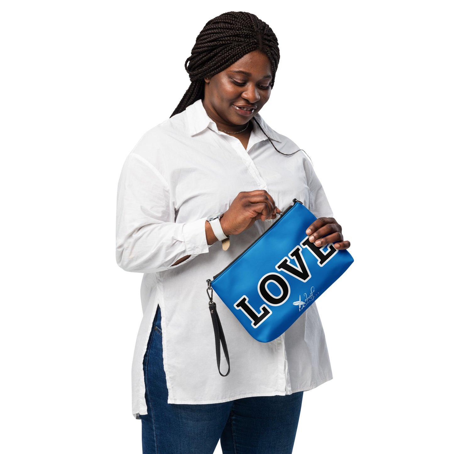 LOVE BY XCLUSIF POETIX BLUE & BLACK Crossbody bag