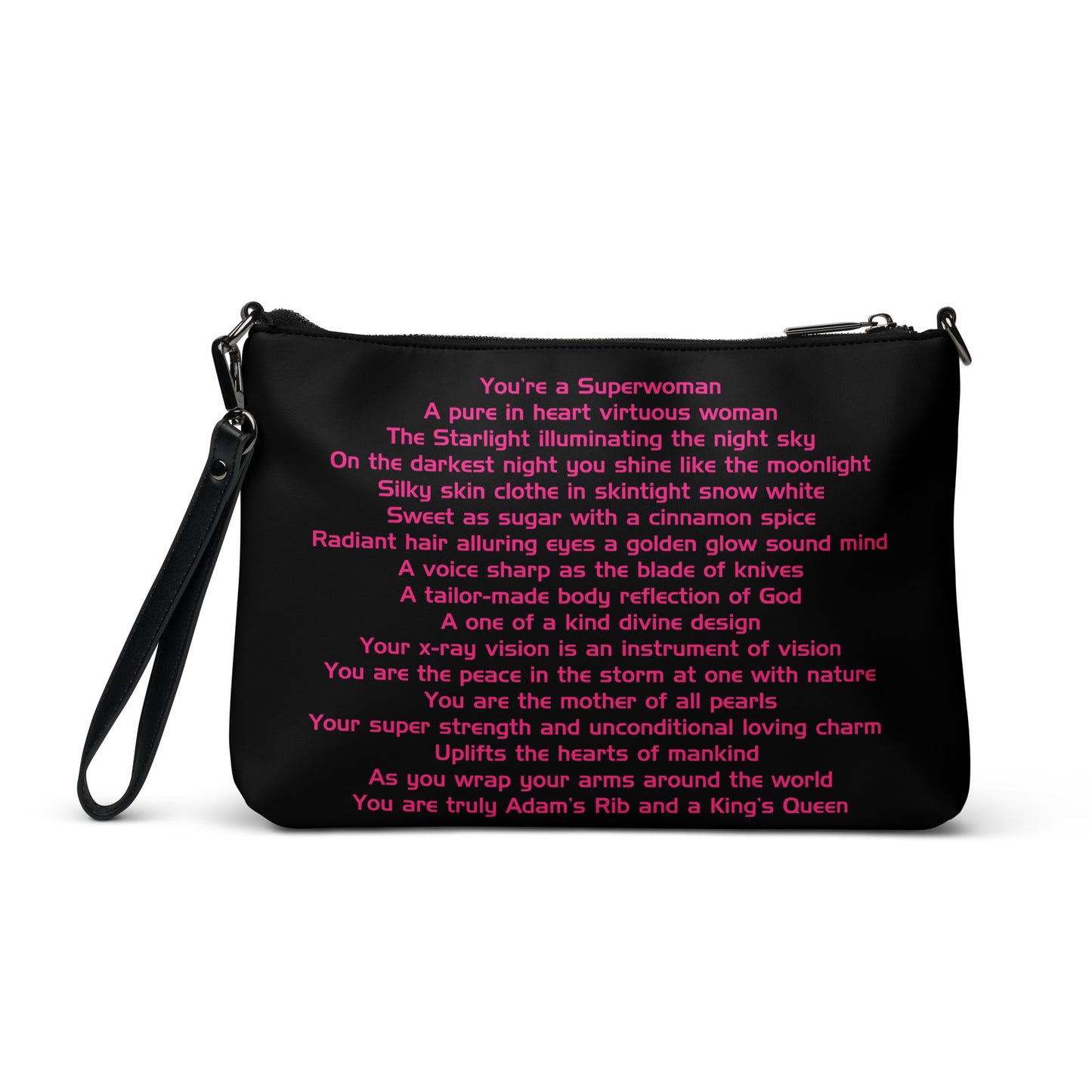 SUPERWOMAN BY XCLUSIF POETIX BLACK & PINK Crossbody bag