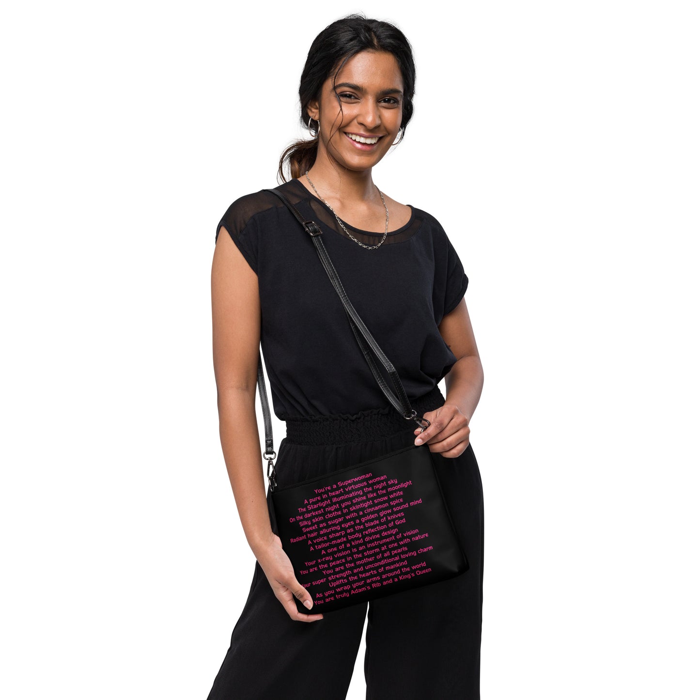 SUPERWOMAN BY XCLUSIF POETIX BLACK & PINK Crossbody bag