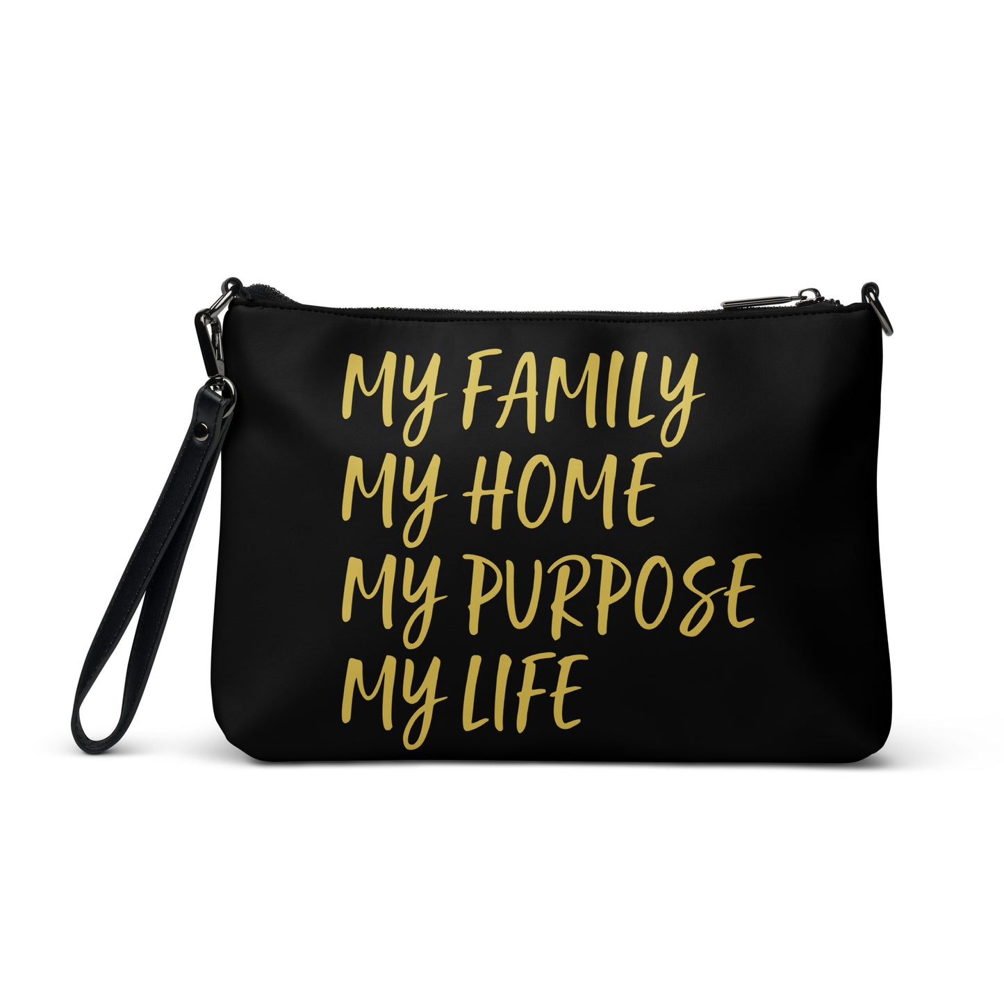 BLESSED BY XCLUSIF POETIX BLACK & GOLD Crossbody bag