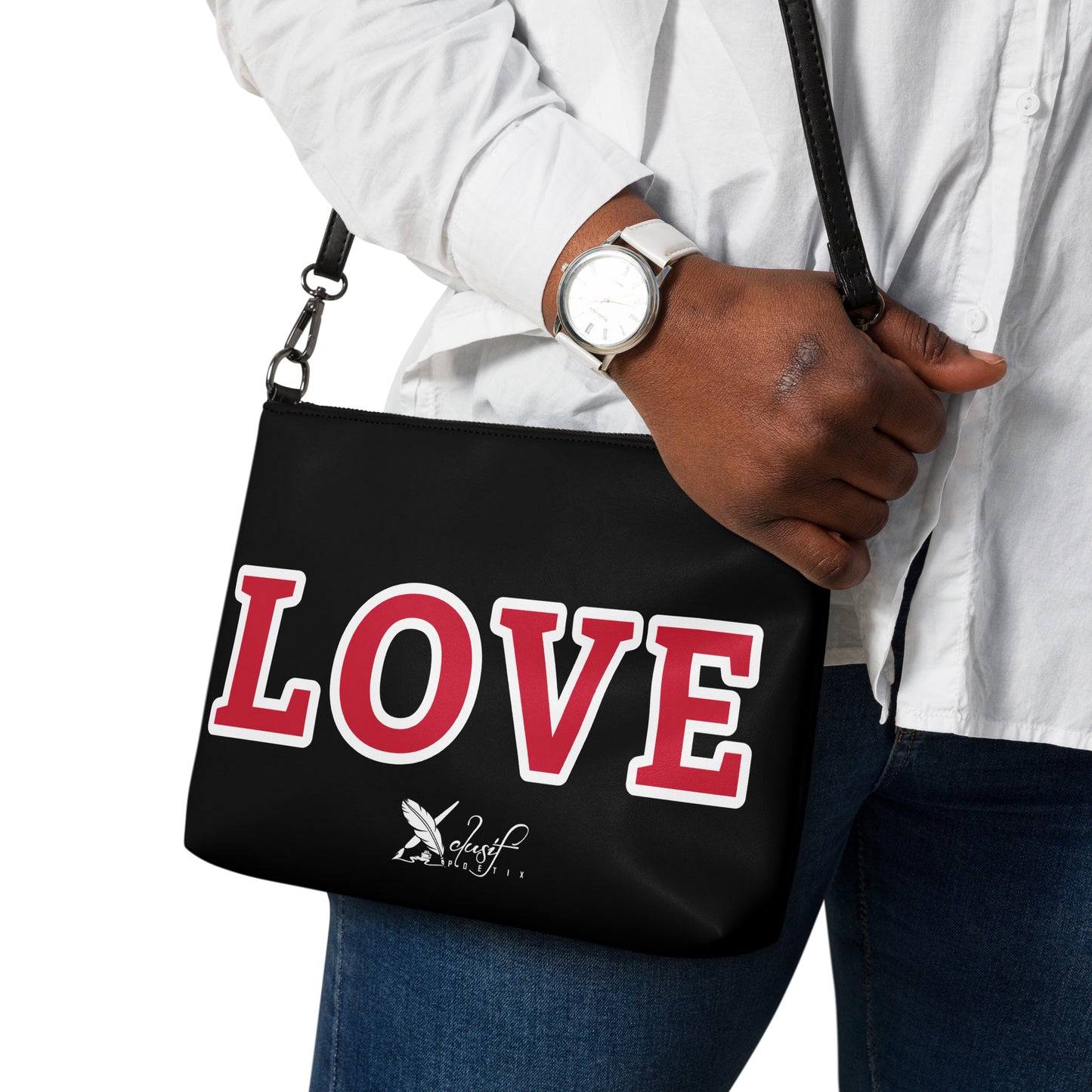 LOVE BY XCLUSIF POETIX BLACK & RED Crossbody bag