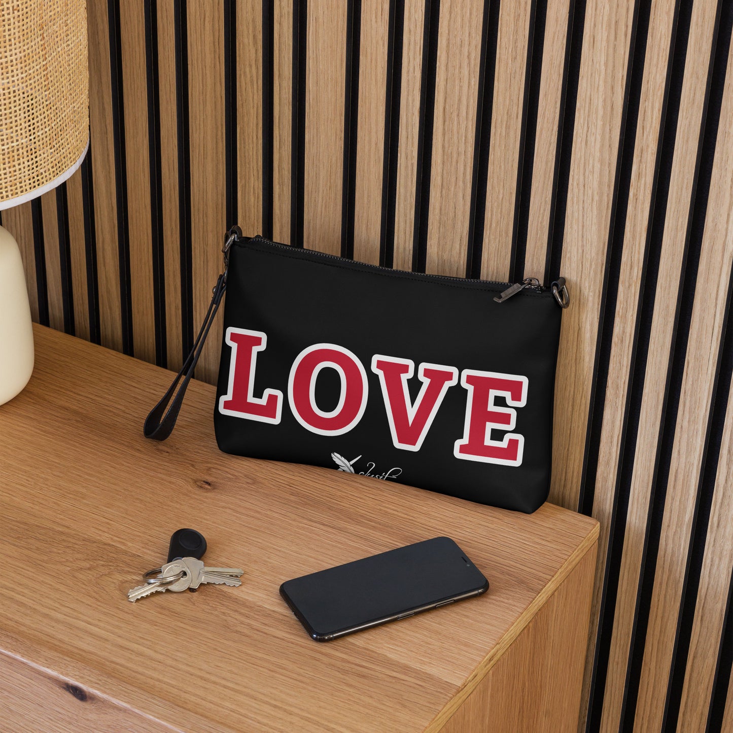 LOVE BY XCLUSIF POETIX BLACK & RED Crossbody bag