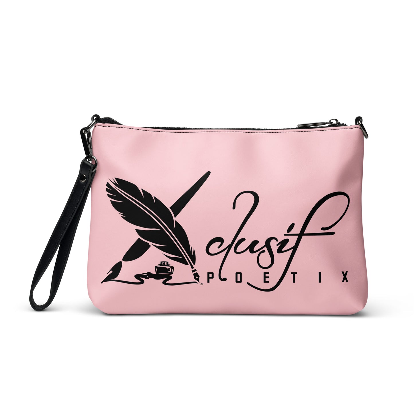 "LOVE ALWAYS WINS" BY XCLUSIF POETIX PINK Crossbody bag