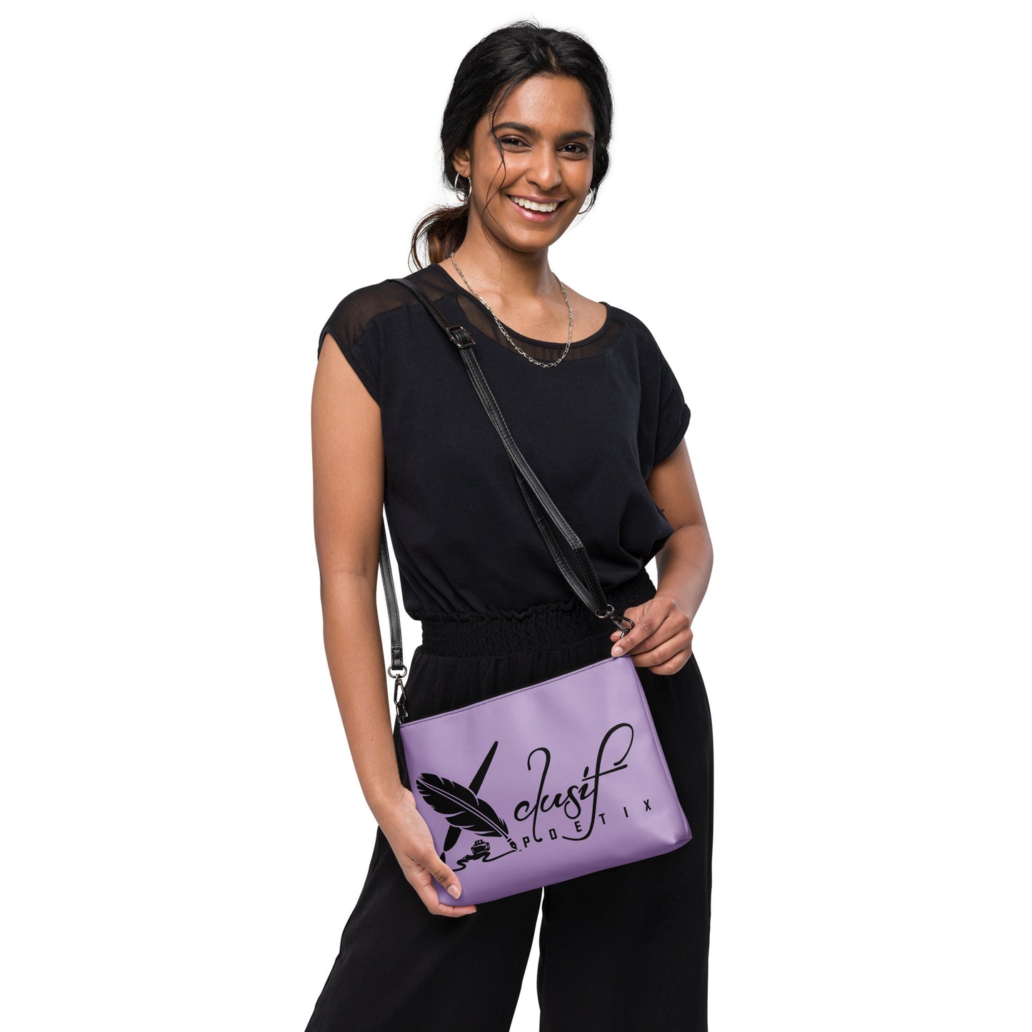 "LOVE ALWAYS WINS" BY XCLUSIF POETIX LIGHT PURPLE Crossbody bag