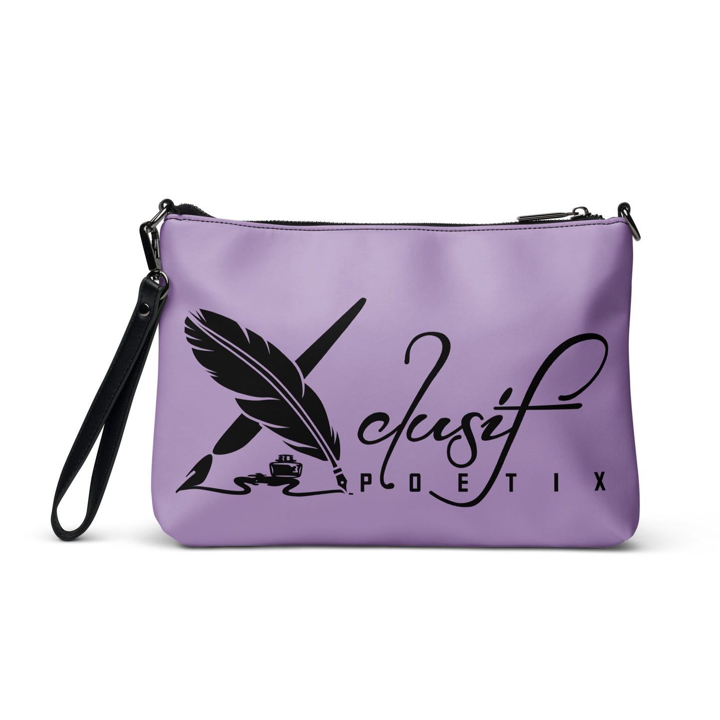 "LOVE ALWAYS WINS" BY XCLUSIF POETIX LIGHT PURPLE Crossbody bag