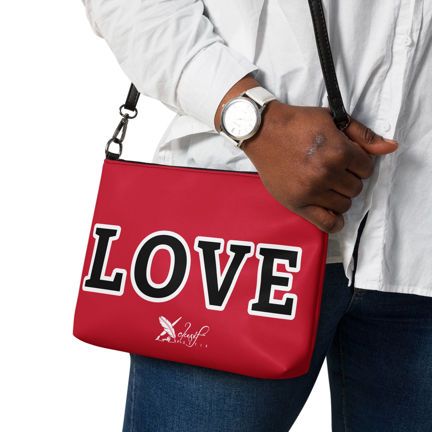 LOVE BY XCLUSIF POETIX RED & BLACK Crossbody bag