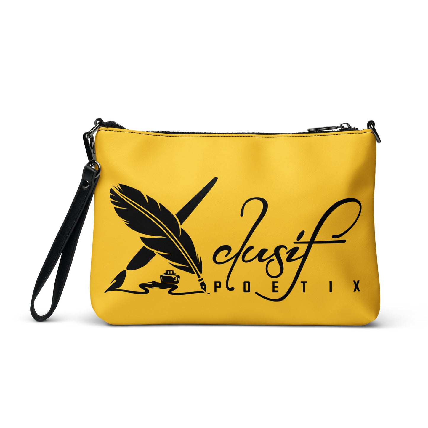 "LOVE ALWAYS WINS" BY XCLUSIF POETIX YELLOW Crossbody bag