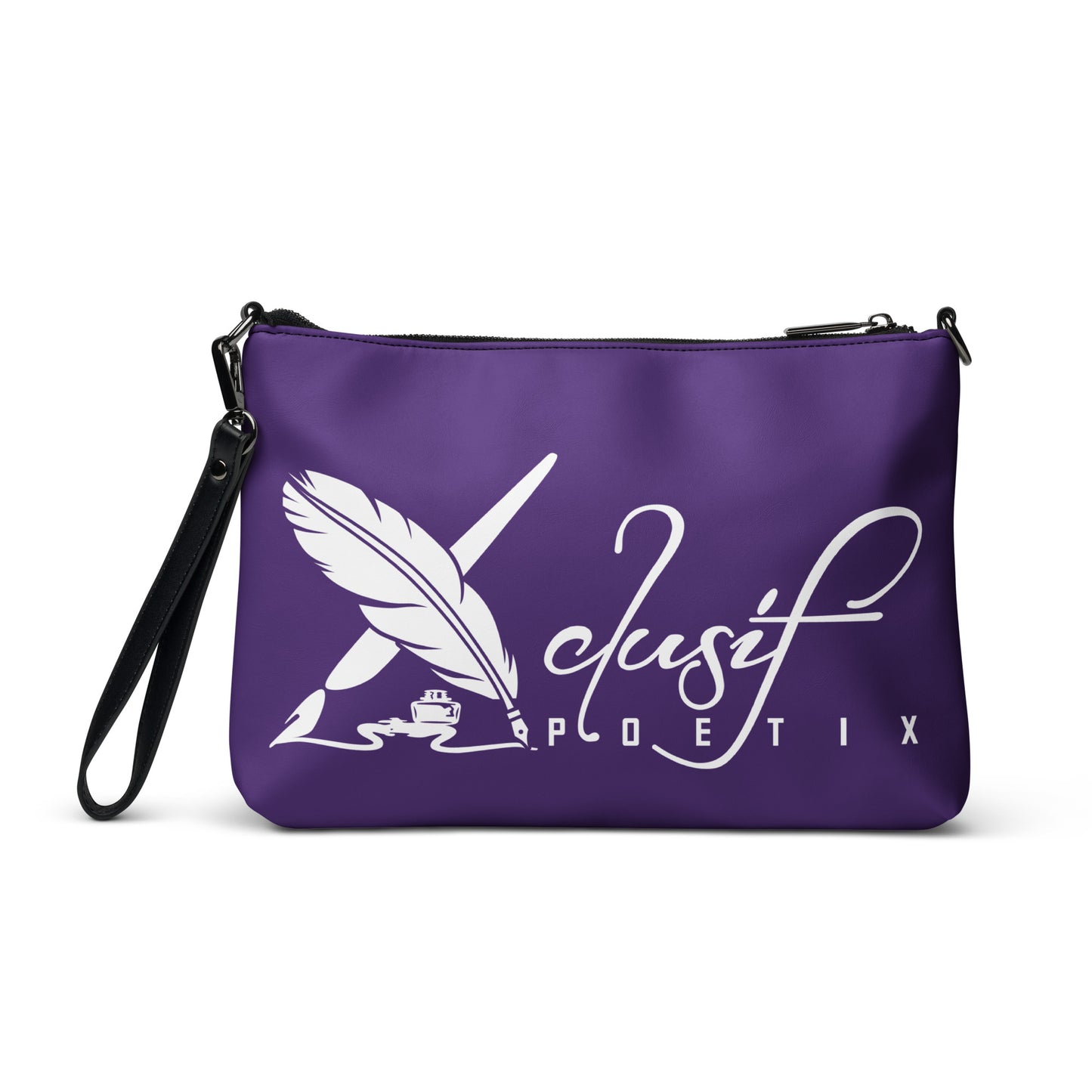 "LIVE FOR WHAT YOU LOVE" BY XCLUSIF POETIX PURPLE Crossbody bag