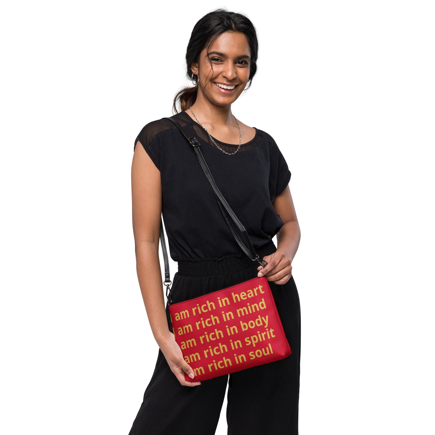 RICH BY XCLUSIF POETIX RED & GOLD Crossbody Bag