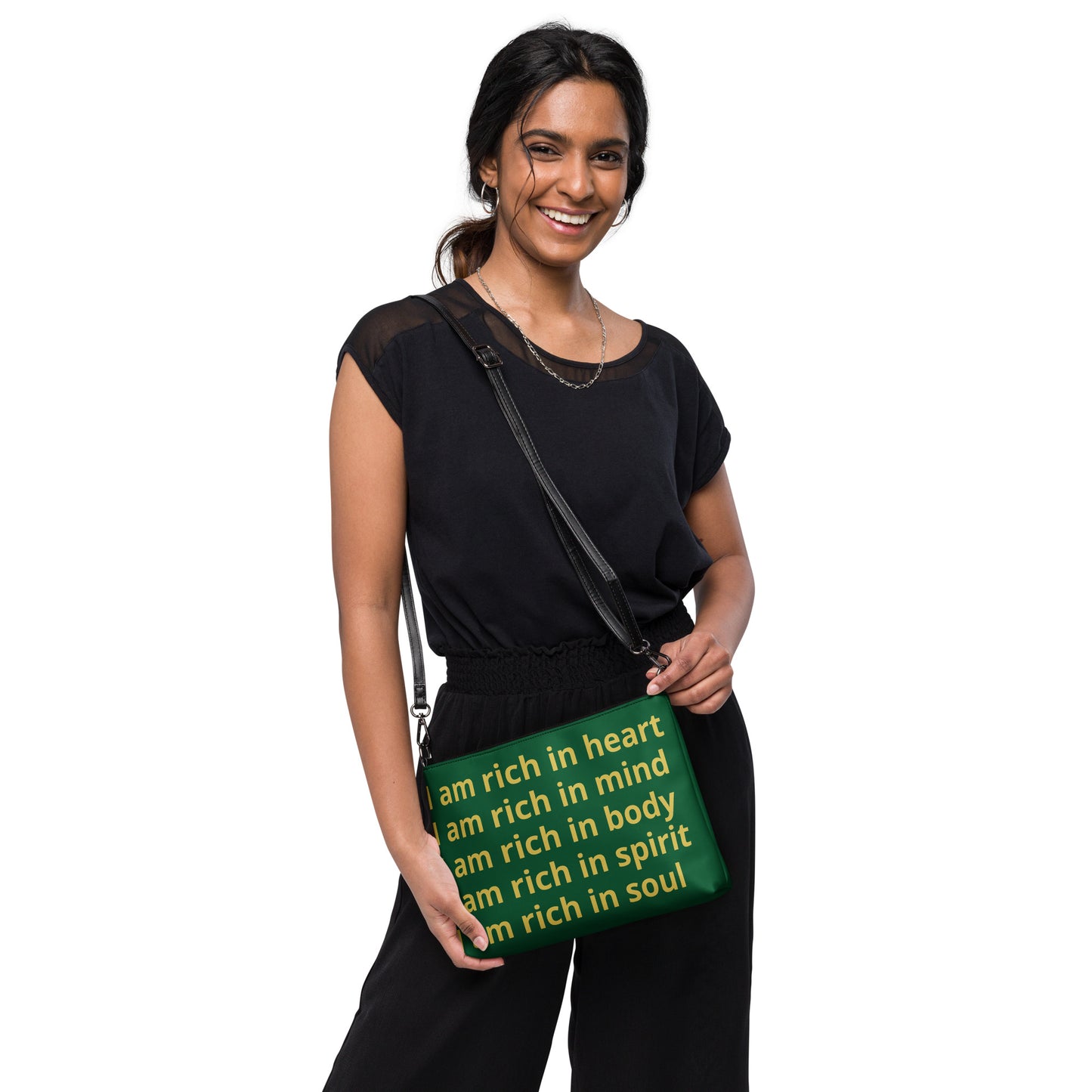 RICH BY XCLUSIF POETIX GREEN & GOLD Crossbody bag