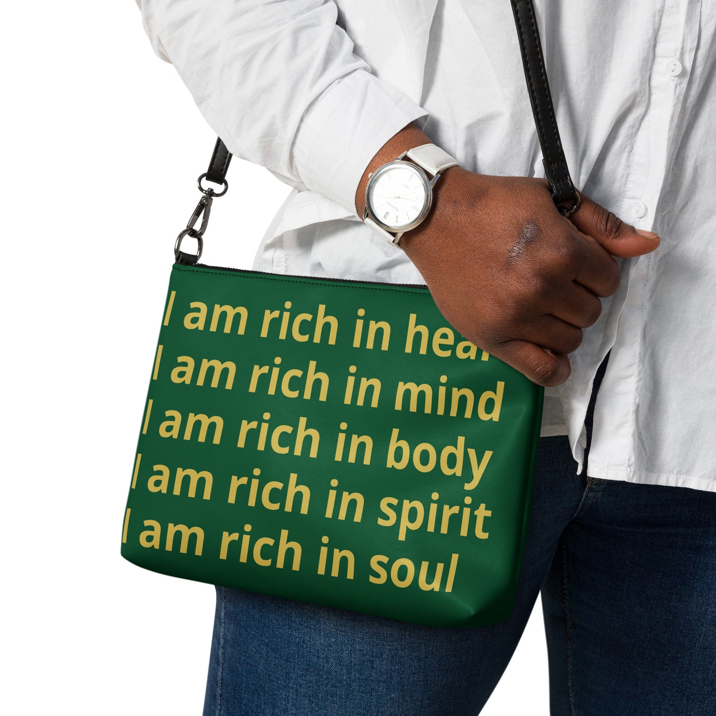 RICH BY XCLUSIF POETIX GREEN & GOLD Crossbody bag