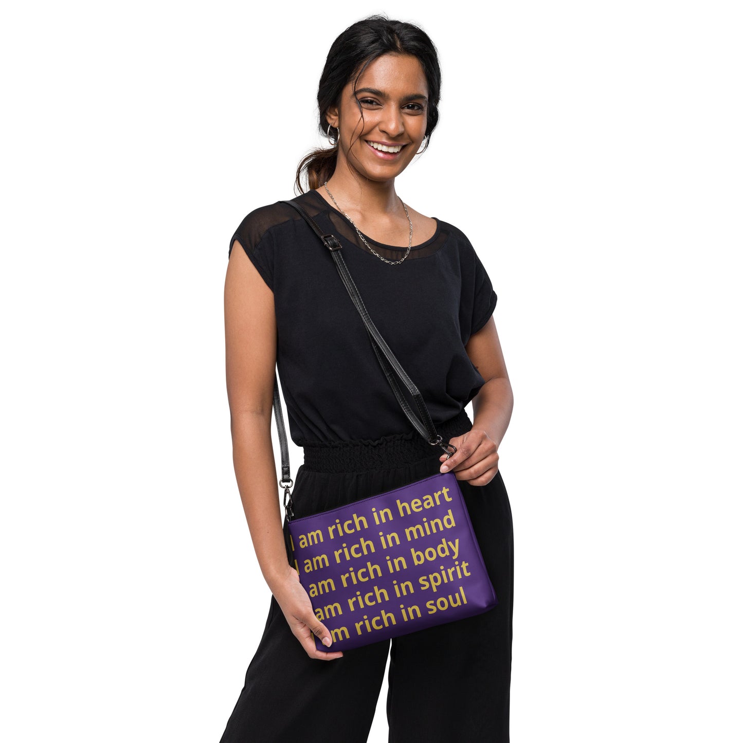 RICH BY XCLUSIF POETIX PURPLE & GOLD Crossbody bag