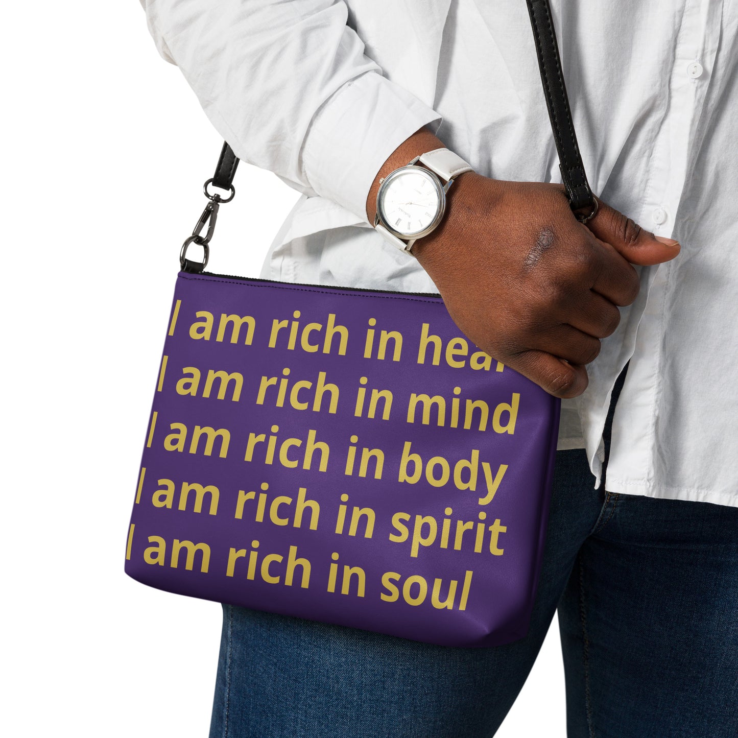 RICH BY XCLUSIF POETIX PURPLE & GOLD Crossbody bag