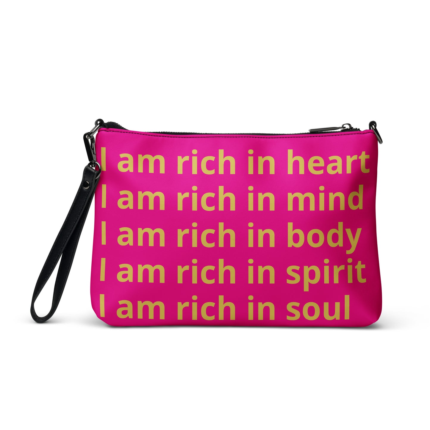 RICH BY XCLUSIF POETIX HOT PINK & GOLD Crossbody bag