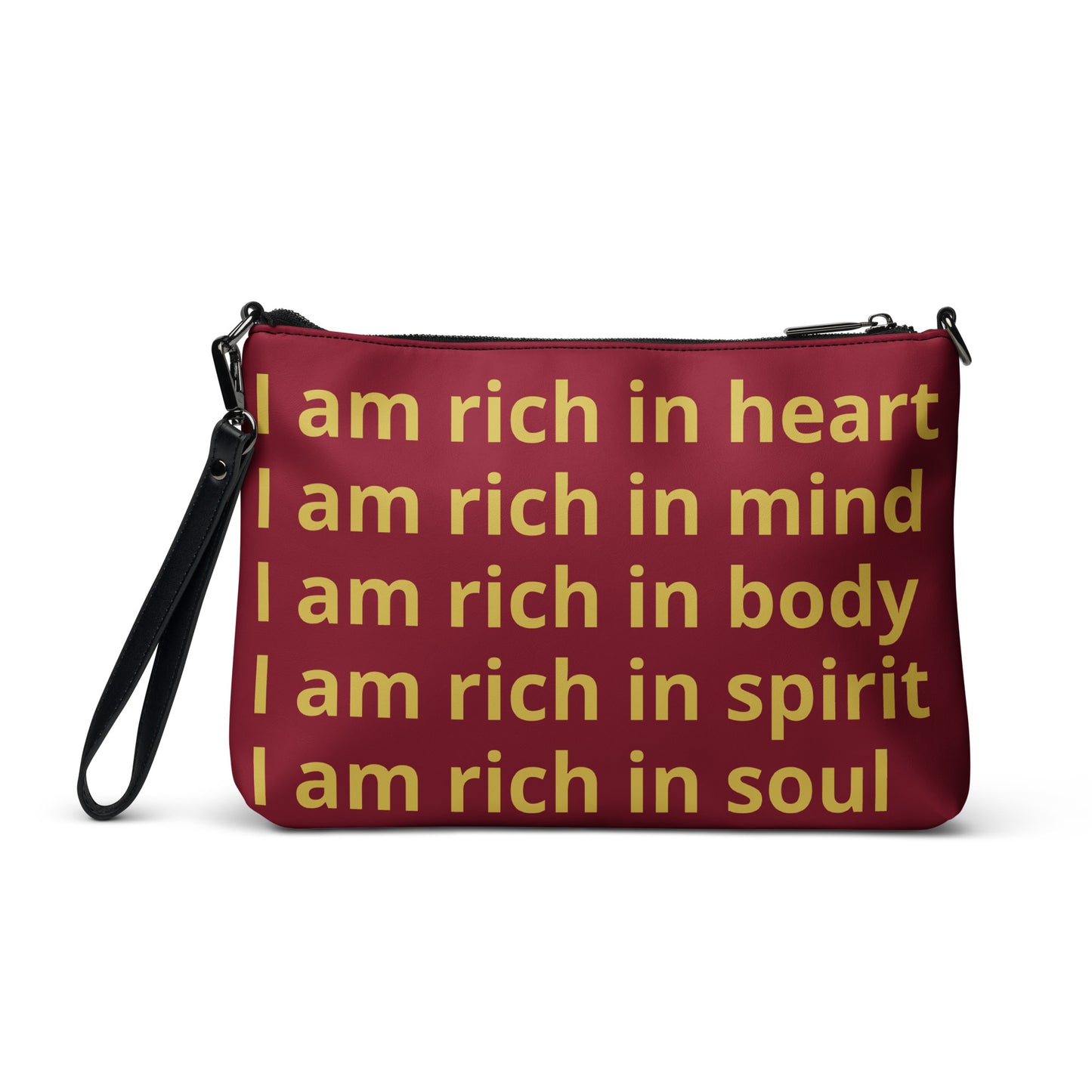 RICH BY XCLUSIF POETIX BURGUNDY & GOLD Crossbody bag