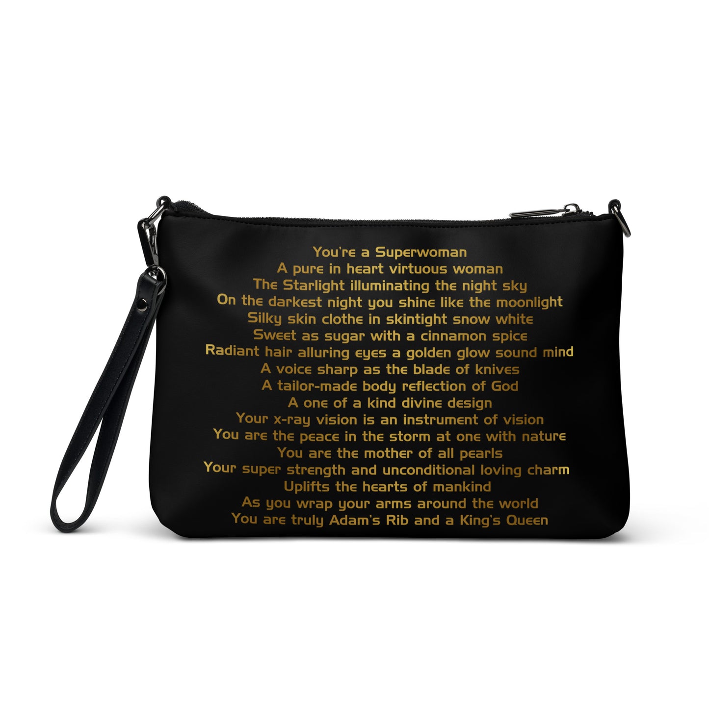 SUPERWOMAN BY XCLUSIF POETIX BLACK & GOLD Crossbody bag